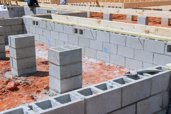 Cement Block Installation in Fishers